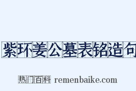 紫环姜公墓表铭造句是什么意思的图片